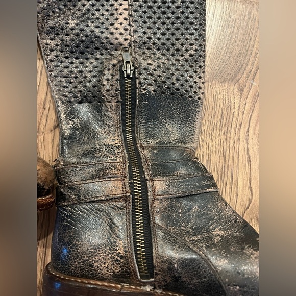Bed Stu leather zip Boots distressed Cobbler Series-size 6.5 - Picture 5 of 6